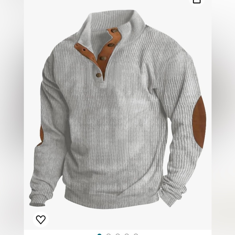 New in Bag Tiaford Waffle Sweatshirt with Patched Elbows